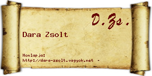 Dara Zsolt névjegykártya